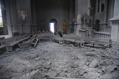 Armenian Orthodox Churches Vandalised and Destroyed by Azeri Mercenaries