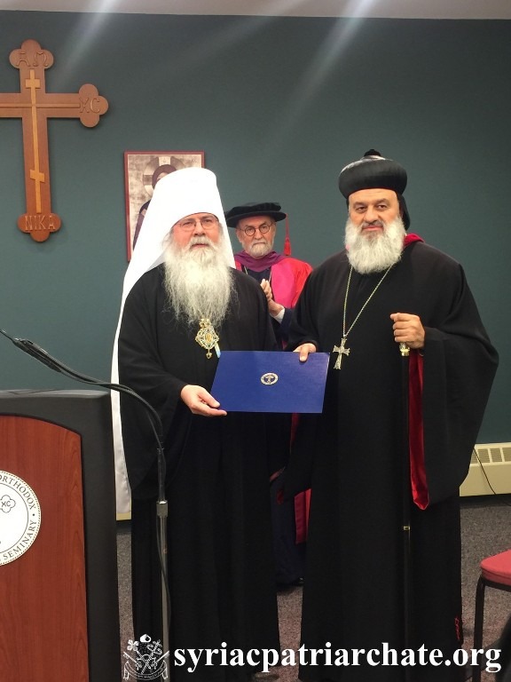 Patriarch Ignatius Aphrem II Receives Honorary Doctorate from St. Vladimir Orthodox Theological Seminary