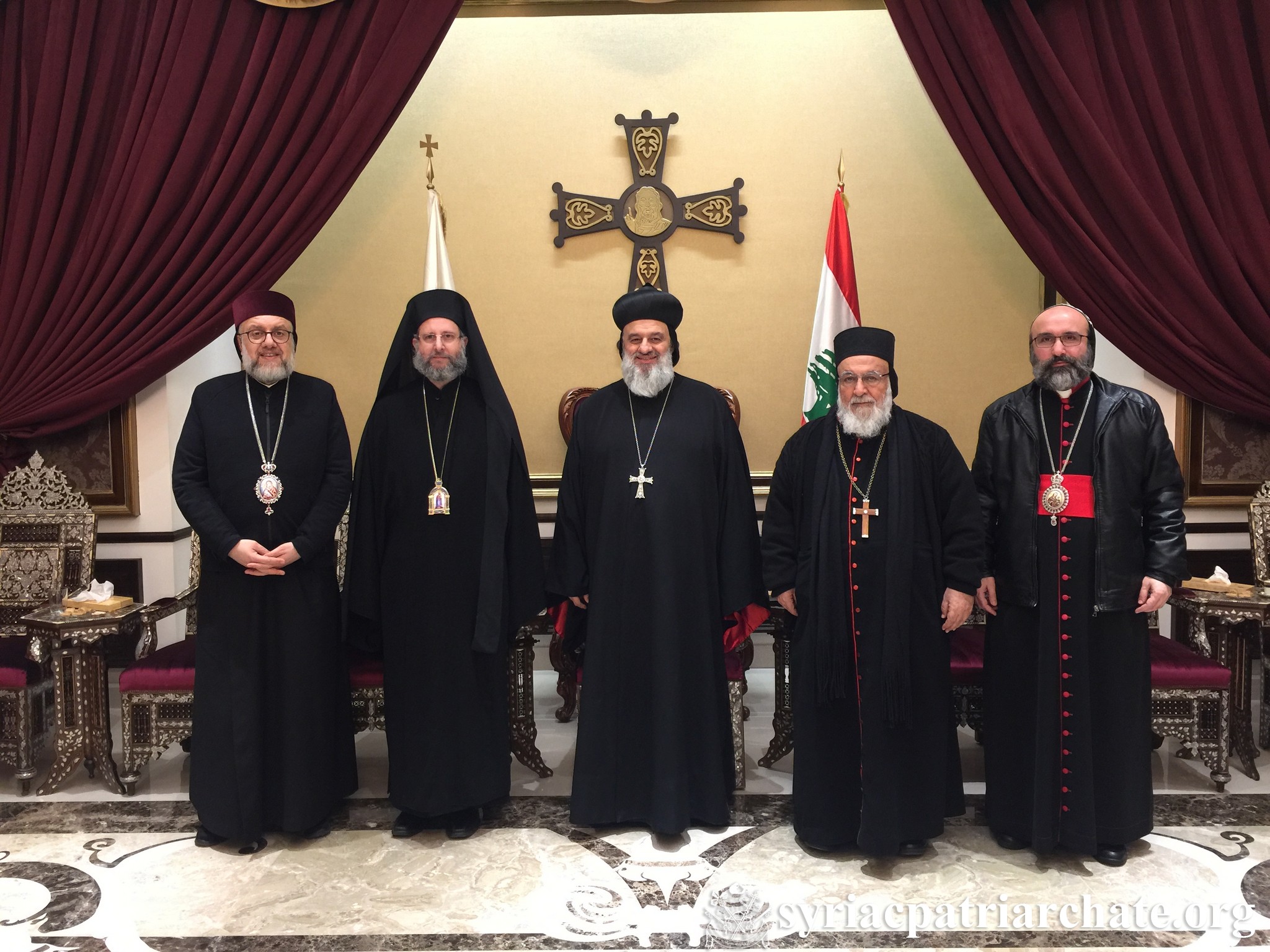 Patriarch Mor Ignatius Aphrem II Receives Greek Orthodox Metropolitan of Byblos, Batroun and Dependencies