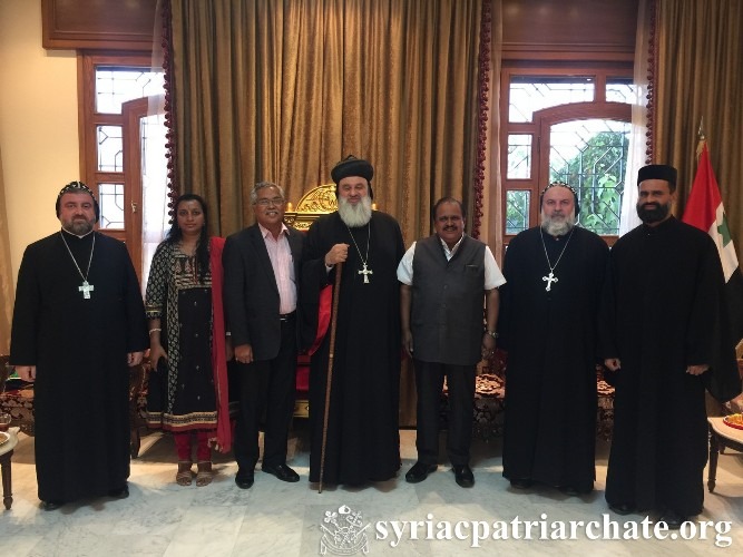 A Parliamentarian Delegation from India Visits Patriarch Mor Ignatius Aphrem II