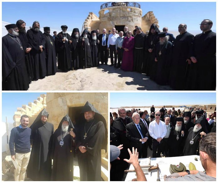 President of Israel Reuven Rivlin Visits the Baptismal Site at Jordan River