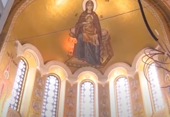 Belgrade – World’s Largest Mosaic 96% Completed : Theotokos of Hagia Sophia Revealed