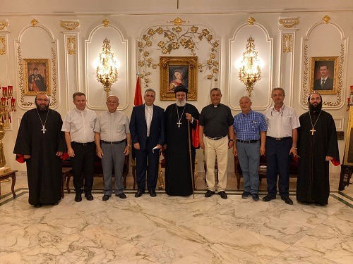 Patriarch Ignatius Aphrem II Receives the Head of the National Evangelical Synod of Syria and Lebanon