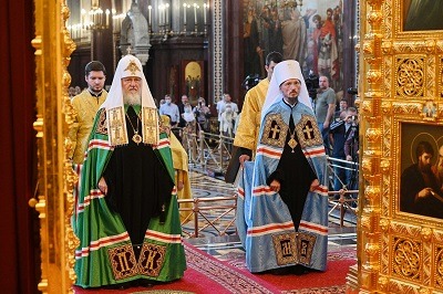 His Holiness Patriarch Kirill Elevates Bishop Veniamin, Newly Elected Patriarchal Exarch of All Belarus, to the rank of Metropolitan