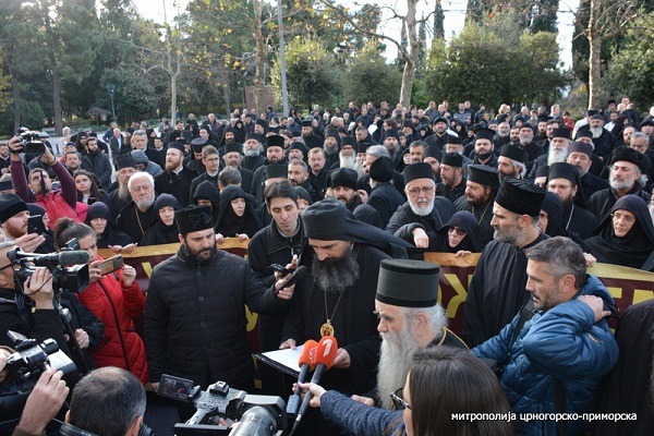Orthodox Christians in Montenegro Protests the Newly Proposed Religious Law