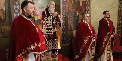 Elevation of the Holy Cross in the Cathedral church in Belgrade