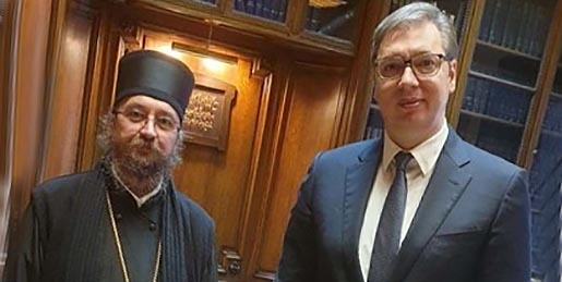 Meeting of President Vucic and Bishop Gerasim