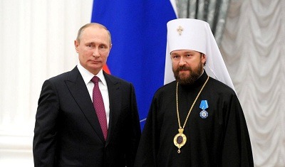 Metropolitan Hilarion of Volokolamsk Decorated with the Order of Alexander Nevsky by President Putin of Russia