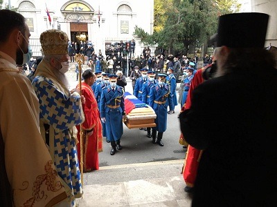 The Mortal Remains of Patriarch Irinej Moved to the Belgrade Cathedral Church 