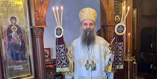 Patriarch  Porfirije Serves Divine Liturgy at the Chapel of the Patriarchal Residence on Meatfare Sunday