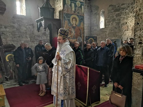 The Feast of the Entry of Mary into the Temple at the 14th Century Church at Lipljan, Kosovo-Metohia, Serbia