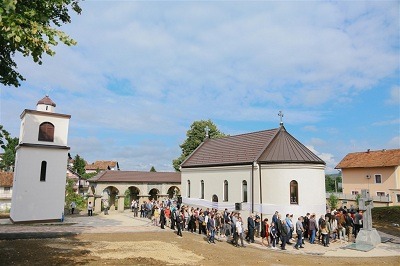 An Old Church Destroyed in War Rebuilt and Consecrated in the Serbian Town of Derventa