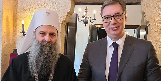 Patriarch Porfirije Meets President Vucic