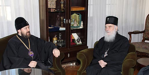 The Serbian Patriarch Met with the Metropolitan of Volokolamsk