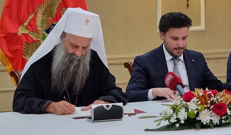 Patriarch Porfirije of Serbia Signed a Fundamental Agreement with Prime Minster of Montenegro