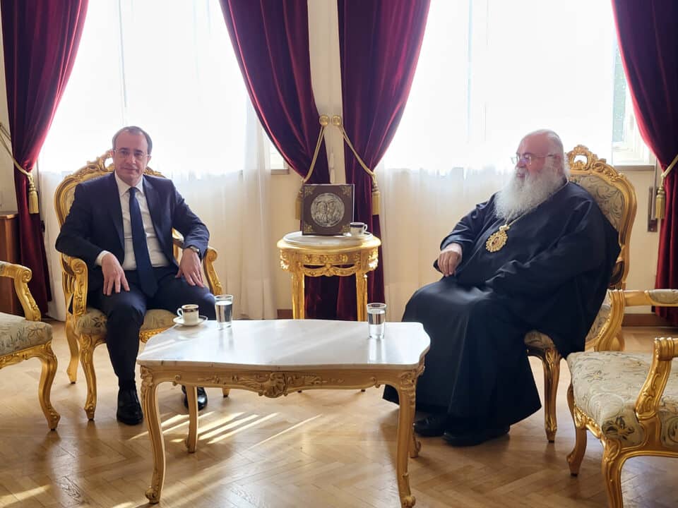 Cyprus President Elect Nikos Christodoulides Visited Archbishop Georgios