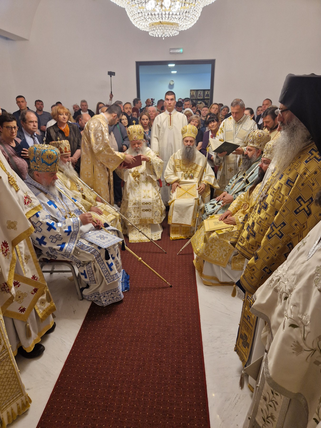 Primates of Serbia and Macedonia Consecrated Macedonina Orthodox Church in Zagreb