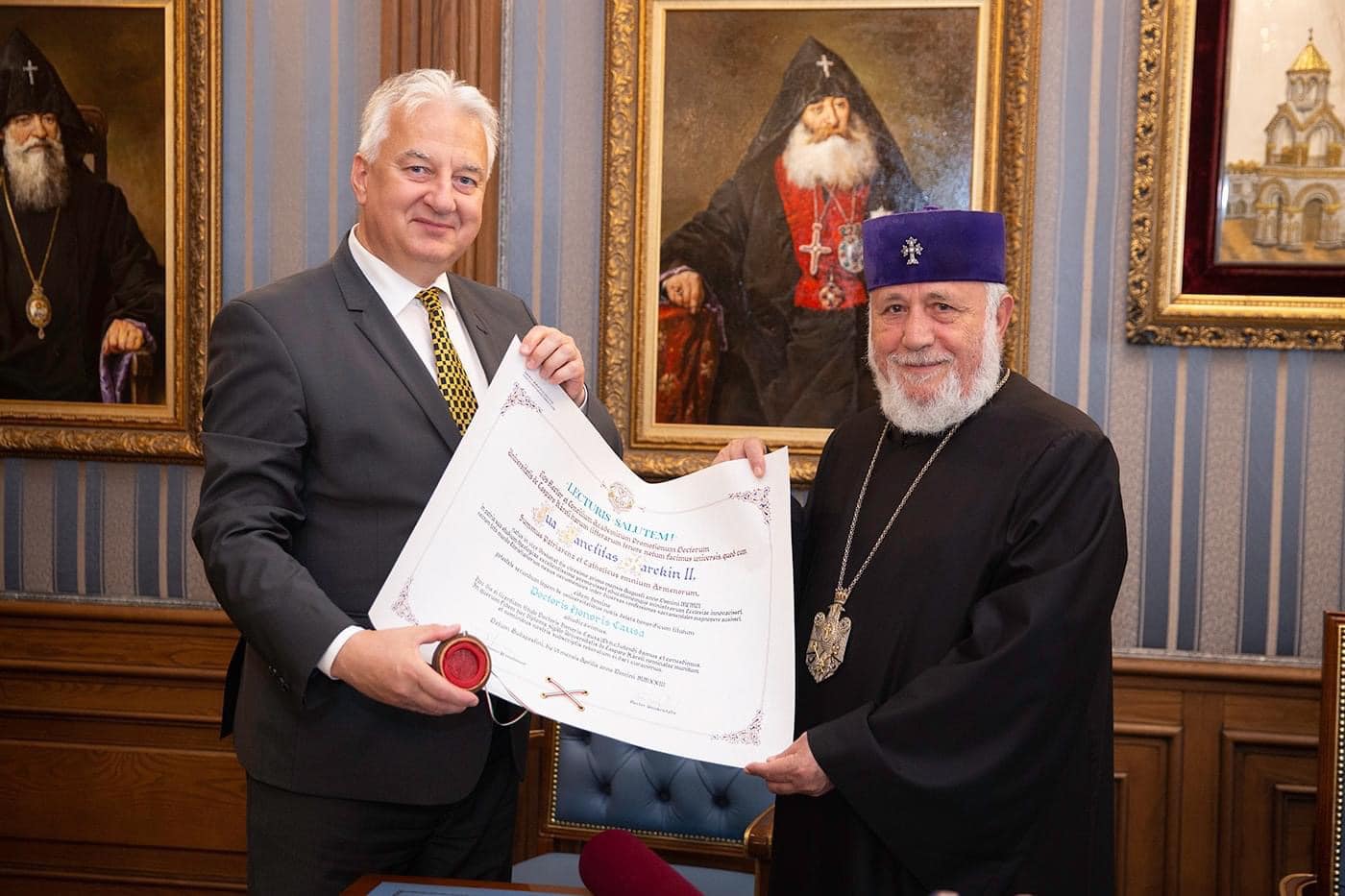 Catholicos Karekin II Received Deputy Prime Minister of Hungary