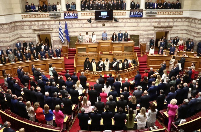 Archbishop Ieronymos II of Athens Led Swearing in of Newley Elected Greece Parliament