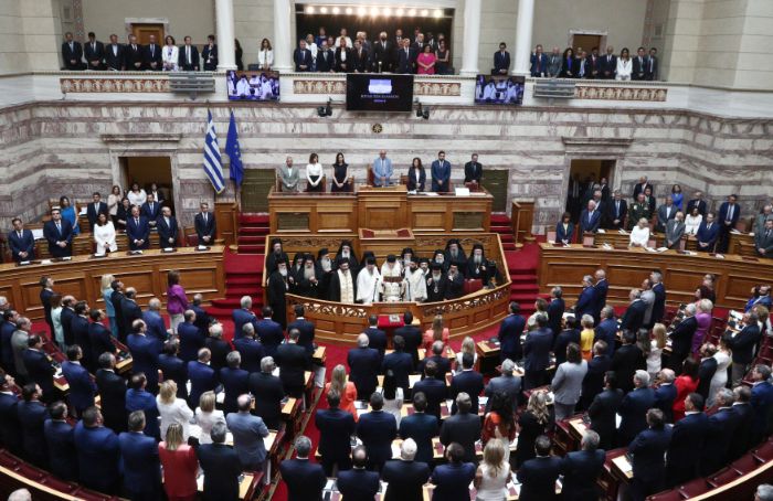 Archbishop Ieronymos II of Athens Led Swearing in of Newley Elected Greece Parliament