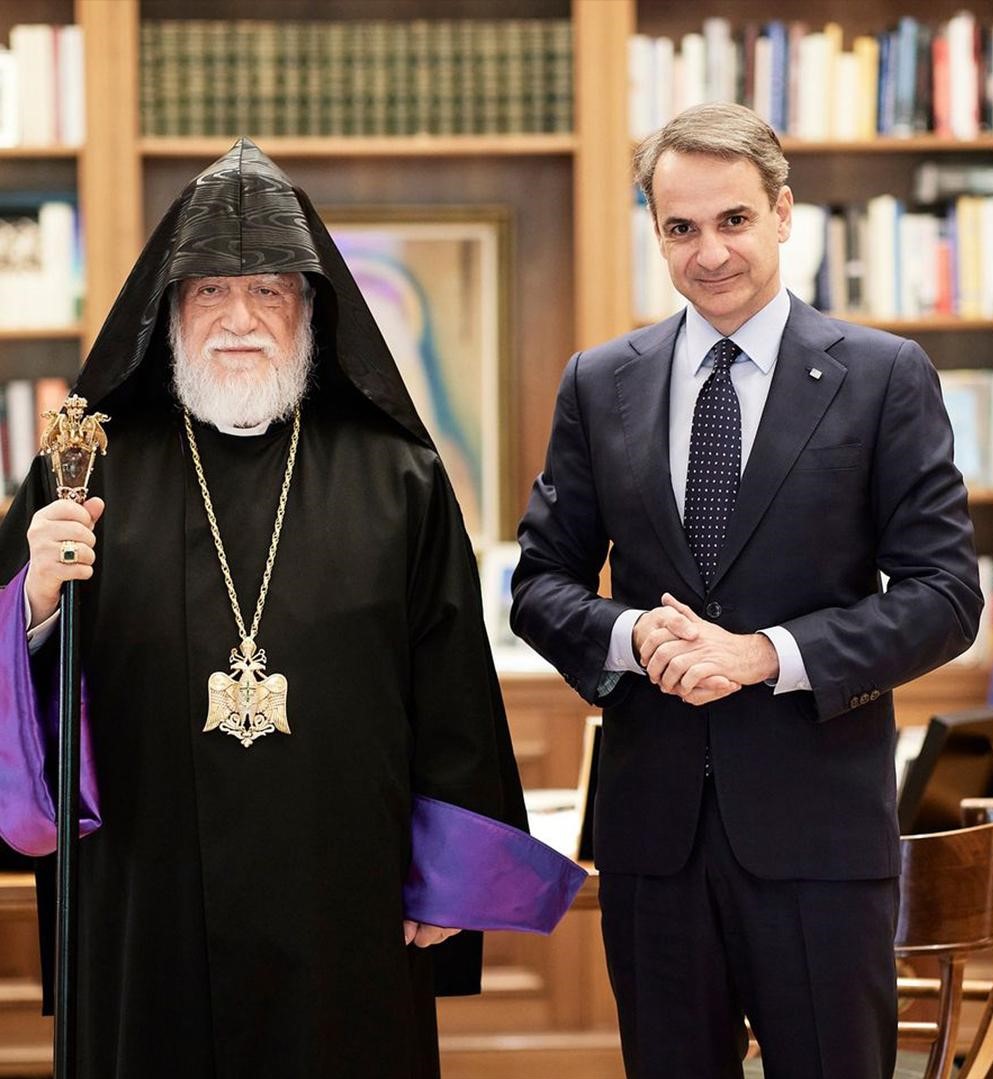Catholicos Aram I Congratulated Prime Minister Kyriakos Mitsotakis of Greece on His Re-election