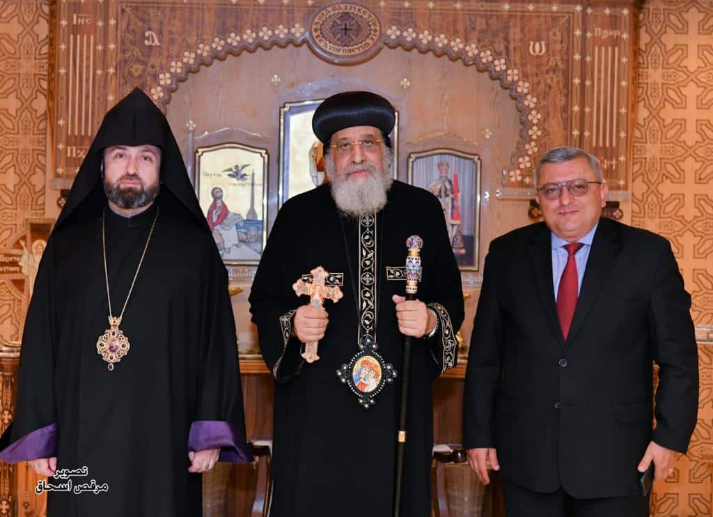 Armenian Bishop and Ambassador of Egypt Requested Support and Strong Action from Pope Tawadros in Artsakh Crisis