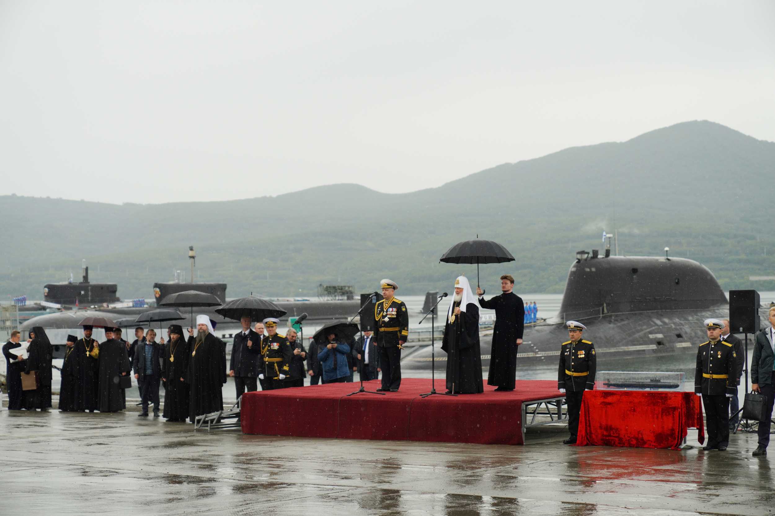 Patriarch Kirill Visits the Base of the Submarine Forces of the Pacific Fleet
