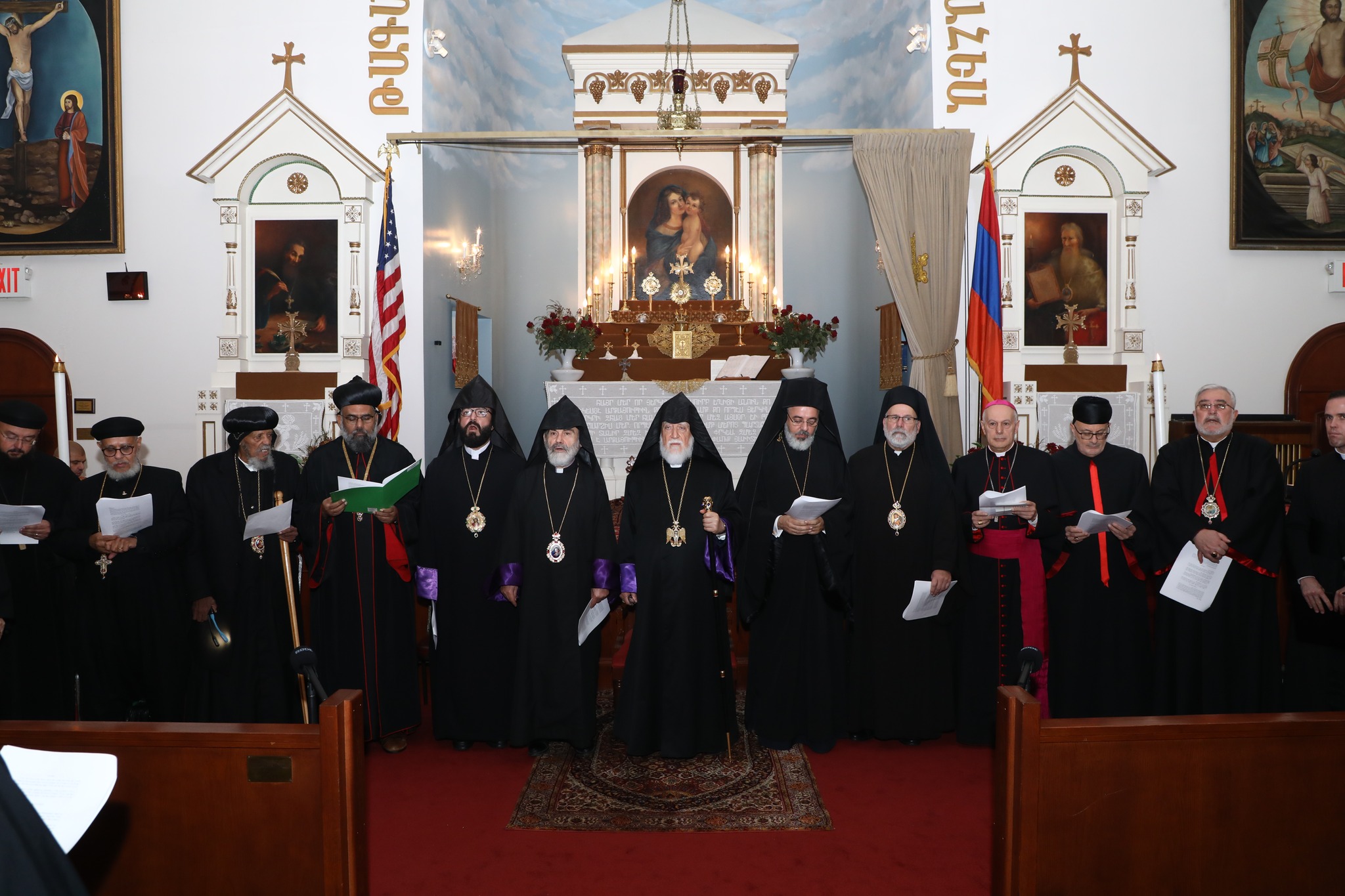 Orthodox Hierarchs Join Catholicos Aram I for Ecumenical Prayers at St. Illuminator’s Cathedral in New York