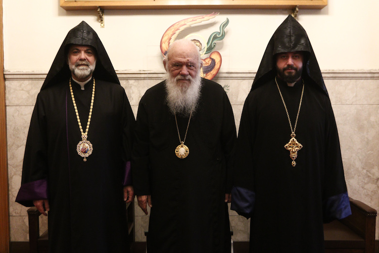 Archbishop Ieronymos II Hosts Archbishop Kegham Khatcherian of Armenian Church in Greece