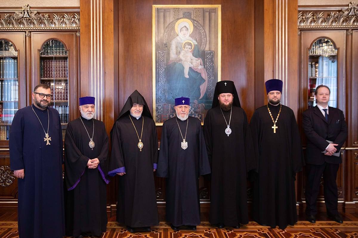 Catholicos Karekin II Received Archbishop Aksy of Podolsk and Lyubertsy and Discussed Collaboration and Regional Challenges