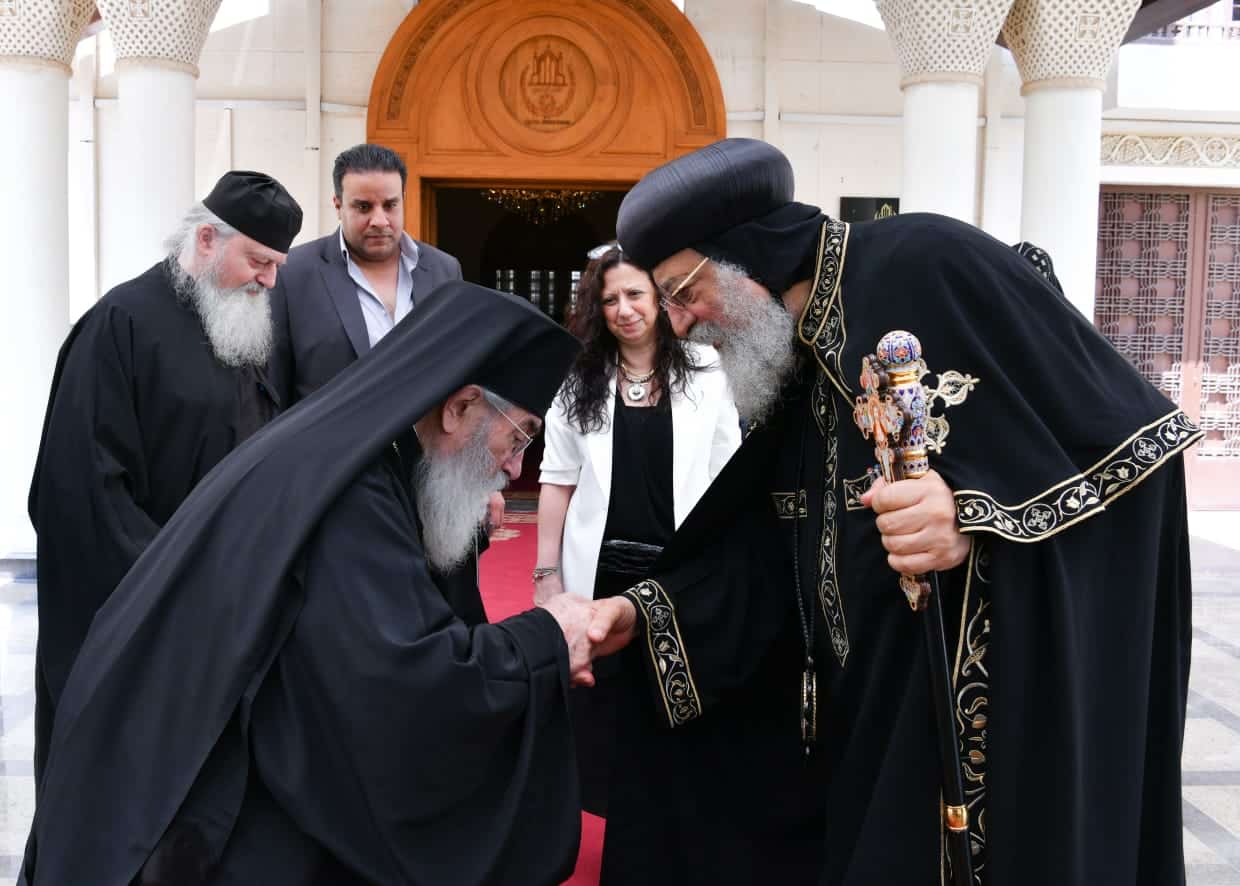 Pope Tawadros II and Damianos of Sinai Discuss Cooperation, Social Service, and Education