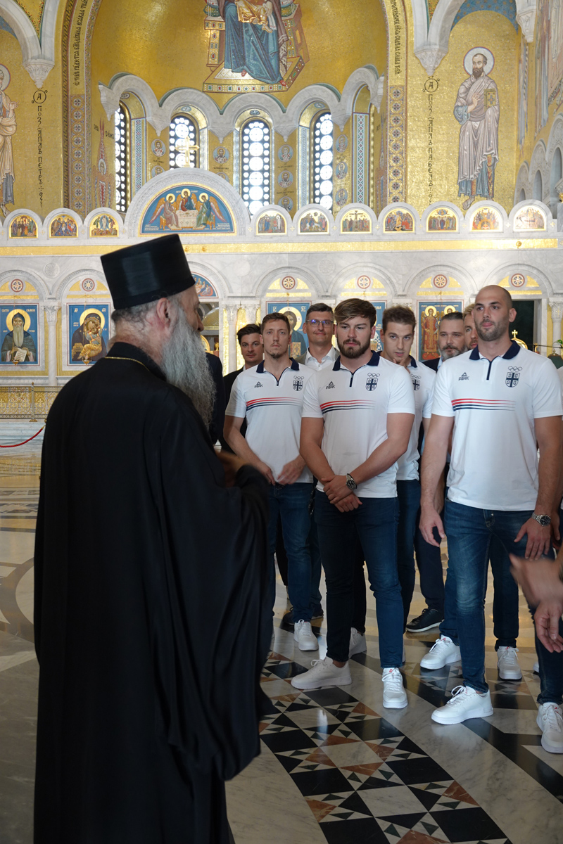 Serbian Patriarch Blesses Water Polo Team for Olympics (Reigning Olympic Champions)