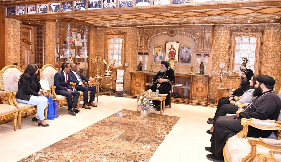 Pope Tawadros II Welcomes Ethiopian Ambassador, Discusses Shared History and Nile’s Significance