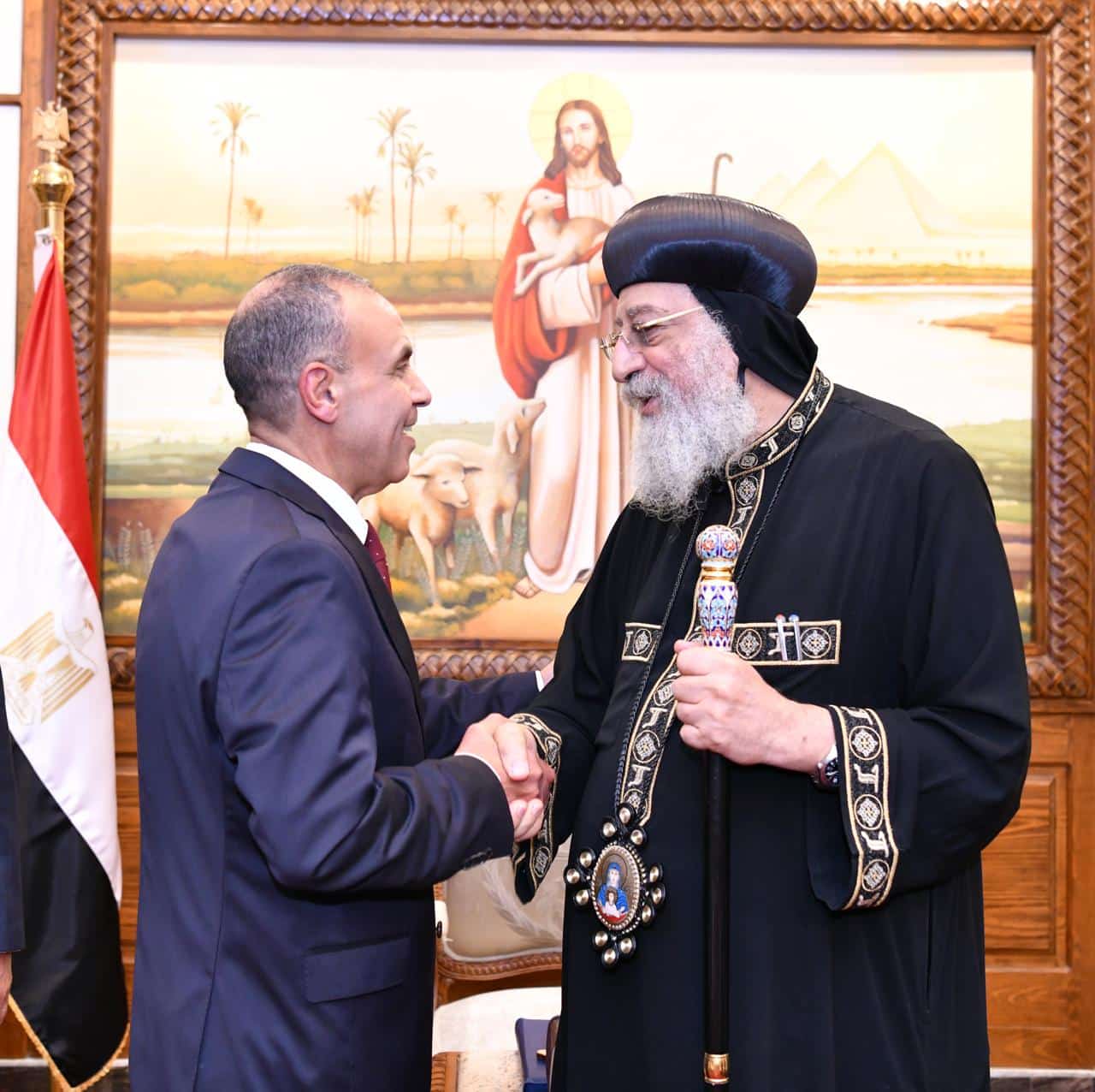 Cooperation at the Forefront as Pope Tawadros Meets New Egyptian Foreign Minister