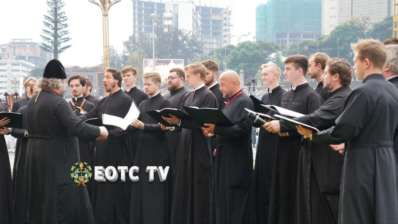 Joint Russian Choir Adorns Meskel Square of Addis Ababa (Ethiopia) With Hymns