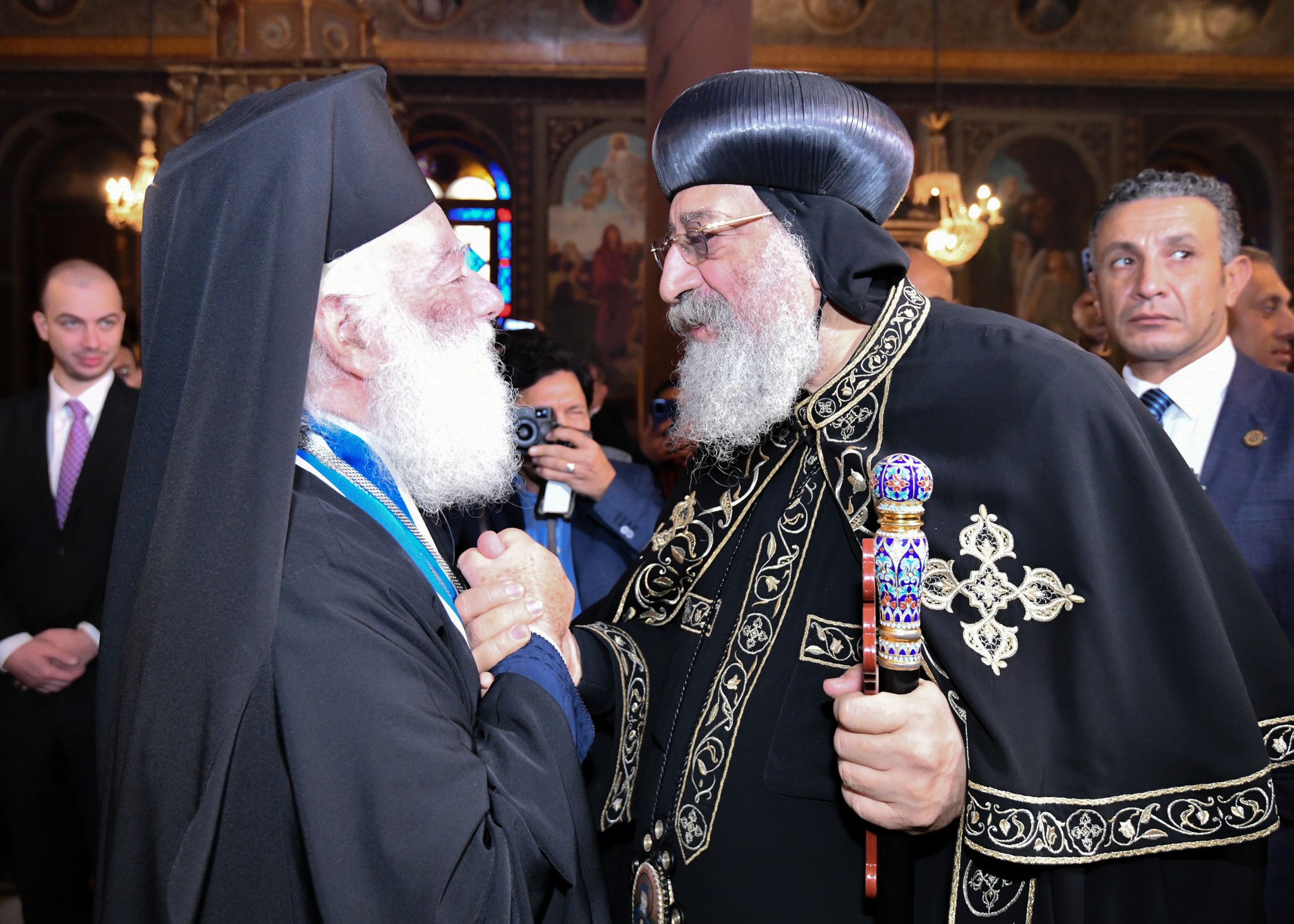 Pope Tawadros II Greets Patriarch Theodoros II on Christmas